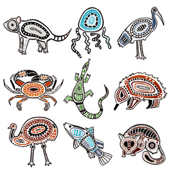 Aussie Totems Embroidery Designs by Little Butten